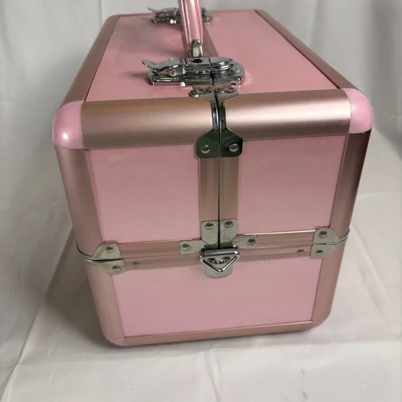 Sephora Professional Pink Metro Travel Train Hard Case Cosmetic Organizer W/KEY - Picture 7 of 16